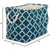imageDII Polyester Container with Handles Lattice Storage Bin Medium Bright GreenTeal