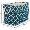 imageDII Polyester Container with Handles Lattice Storage Bin Medium Bright GreenTeal