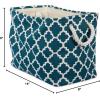 imageDII Polyester Container with Handles Lattice Storage Bin Medium Bright GreenTeal
