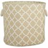imageDII Polyester Container with Handles Lattice Storage Bin Medium Bright GreenVintage Linen