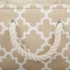 imageDII Polyester Container with Handles Lattice Storage Bin Medium Bright GreenVintage Linen