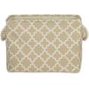 imageDII Polyester Container with Handles Lattice Storage Bin Medium Bright GreenVintage Linen