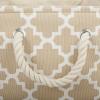 imageDII Polyester Container with Handles Lattice Storage Bin Medium Bright GreenVintage Linen