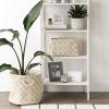 imageDII Polyester Container with Handles Lattice Storage Bin Medium Bright GreenVintage Linen