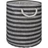 imageDII Woven Paper Storage Bin Basketweave Gray ampamp White LargeBlack  White