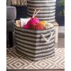 imageDII Woven Paper Storage Bin Basketweave Gray ampamp White LargeBlack  White