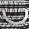 imageDII Woven Paper Storage Bin Basketweave Gray ampamp White LargeBlack  White