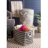 imageDII Woven Paper Storage Bin Basketweave Gray ampamp White LargeGray  White