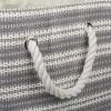imageDII Woven Paper Storage Bin Basketweave Gray ampamp White LargeGray  White