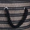 imageDII Woven Paper Storage Bin Basketweave Gray ampamp White LargeStone  Black