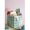 imageDII Woven Paper Storage Bin Checkers Aqua Large RectangleAqua