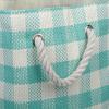 imageDII Woven Paper Storage Bin Checkers Aqua Large RectangleAqua