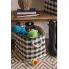 imageDII Woven Paper Storage Bin Checkers Aqua Large RectangleBlack