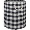 imageDII Woven Paper Storage Bin Checkers Aqua Large RectangleBlack