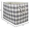 imageDII Woven Paper Storage Bin Checkers Aqua Large RectangleGray
