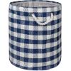 imageDII Woven Paper Storage Bin Checkers Aqua Large RectangleNavy