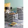 imageDII Woven Paper Storage Bin Checkers Aqua Large RectangleNavy