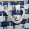 imageDII Woven Paper Storage Bin Checkers Aqua Large RectangleNavy