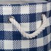 imageDII Woven Paper Storage Bin Checkers Aqua Large RectangleNavy