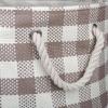 imageDII Woven Paper Storage Bin Checkers Aqua Large RectangleStone