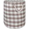 imageDII Woven Paper Storage Bin Checkers Aqua Large RectangleStone