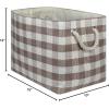 imageDII Woven Paper Storage Bin Checkers Aqua Large RectangleStone