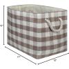 imageDII Woven Paper Storage Bin Checkers Aqua Large RectangleStone