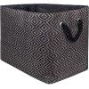 imageDII Woven Paper Storage Bin Diamond Basketweave StoneBlack LargeStoneBlack