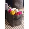 imageDII Woven Paper Storage Bin Diamond Basketweave StoneBlack LargeStoneBlack