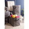 imageDII Woven Paper Storage Bin Diamond Basketweave StoneBlack LargeStoneBlack