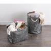 imageDII Woven Paper Storage Bin Metallic Lurex Gray Small RectangleBlack