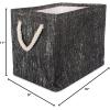 imageDII Woven Paper Storage Bin Metallic Lurex Gray Small RectangleBlack