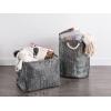 imageDII Woven Paper Storage Bin Metallic Lurex Gray Small RectangleBlack