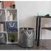 imageDII Woven Paper Storage Bin Metallic Lurex Gray Small RectangleBlack