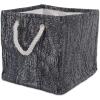 imageDII Woven Paper Storage Bin Metallic Lurex Gray Small RectangleBlack