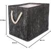 imageDII Woven Paper Storage Bin Metallic Lurex Gray Small RectangleBlack