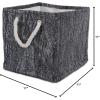 imageDII Woven Paper Storage Bin Metallic Lurex Gray Small RectangleBlack