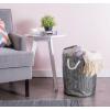 imageDII Woven Paper Storage Bin Metallic Lurex Gray Small RectangleBlack
