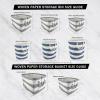 imageDII Woven Paper Storage Bin Metallic Lurex Gray Small RectangleGray