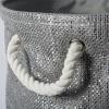 imageDII Woven Paper Storage Bin Metallic Lurex Gray Small RectangleGray