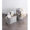 imageDII Woven Paper Storage Bin Metallic Lurex Gray Small RectangleGray
