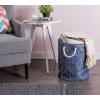 imageDII Woven Paper Storage Bin Metallic Lurex Gray Small RectangleNautical Blue