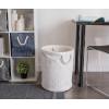 imageDII Woven Paper Storage Bin Metallic Lurex Gray Small RectangleWhite
