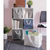imageDII Woven Paper Storage Bin Metallic Lurex Gray Small RectangleWhite
