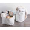 imageDII Woven Paper Storage Bin Metallic Lurex Gray Small RectangleWhite