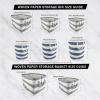 imageDII Woven Paper Storage Bin Metallic Lurex Gray Small RectangleWhite