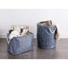 imageDII Woven Paper Storage Bin Metallic Lurex Nautical Blue Small Round