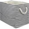 imageDII Woven Paper Storage Bin Pinstripe Rose Medium RectangleBlack