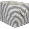 imageDII Woven Paper Storage Bin Pinstripe Rose Medium RectangleGray