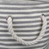 imageDII Woven Paper Storage Bin Pinstripe Rose Medium RectangleGray